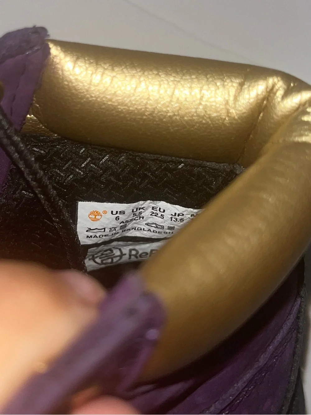 Timberland Exclusive Hip Hop Edition Purple Boots Girls  Gold Toddler size 6